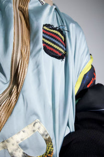 Cosmic Upcycled Jersey Layered Coat