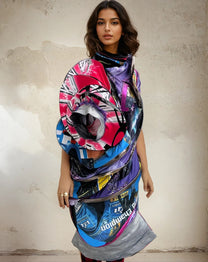 Orbit Collision Upcycled Spiral Dress