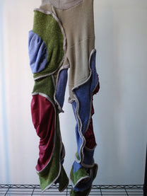 Circular Cut Deconstructed Jersey Trousers