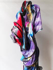 Orbit Collision Upcycled Spiral Dress