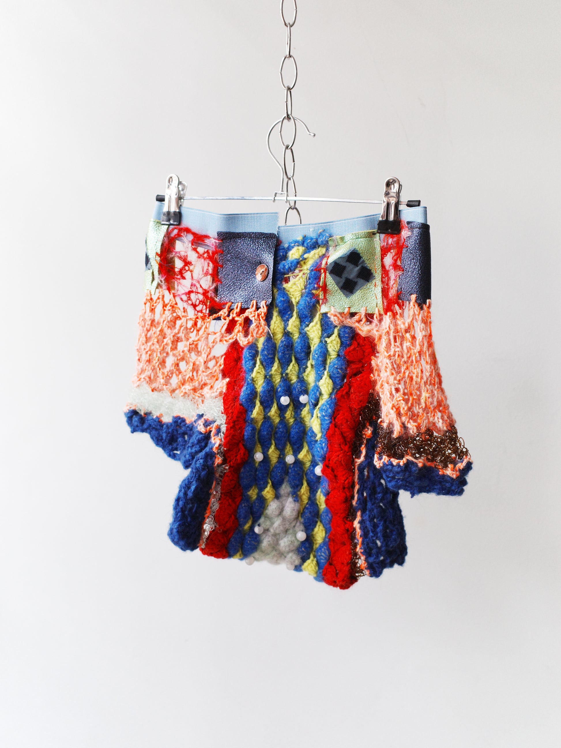 Hand-Crocheted Equestrian Patchwork Shorts
