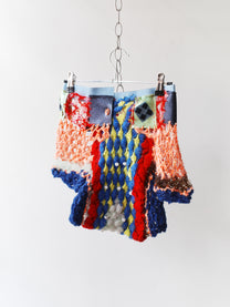 Hand-Crocheted Equestrian Patchwork Shorts