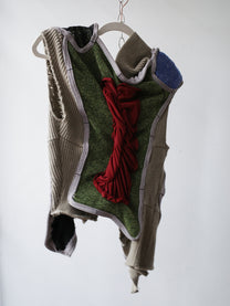 Circular Cut Deconstructed Jersey Vest (Matching Top)