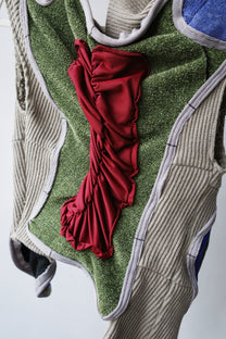 Circular Cut Deconstructed Jersey Vest (Matching Top)